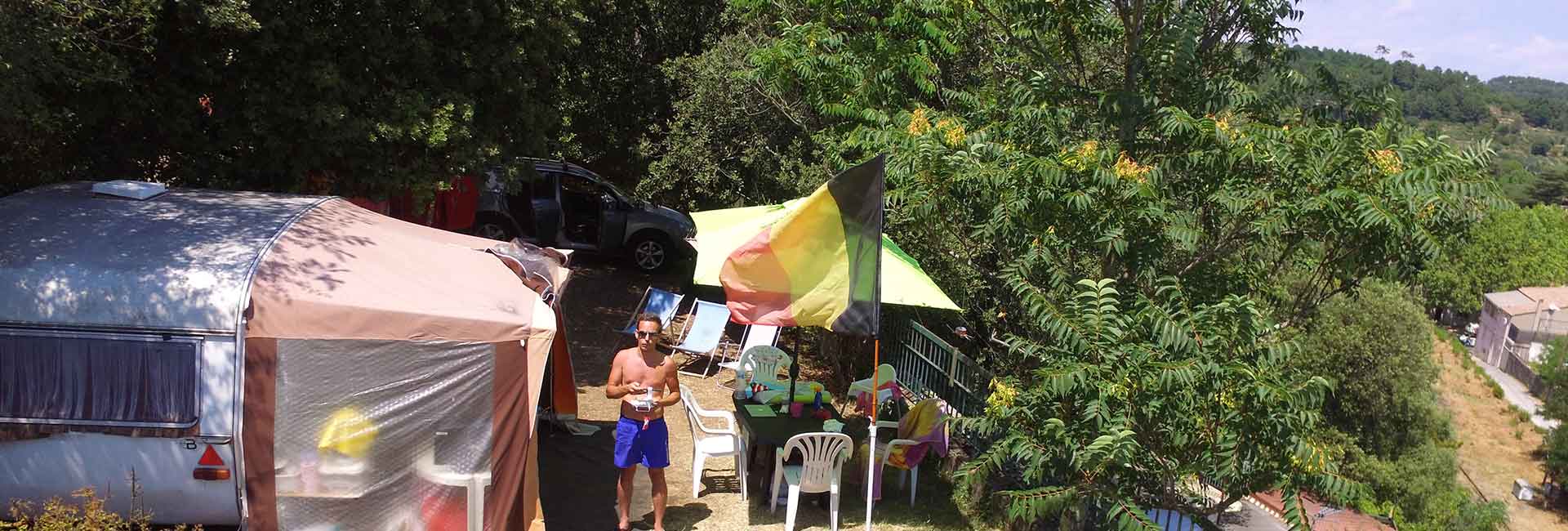cheap pitches campsite barjac gard
