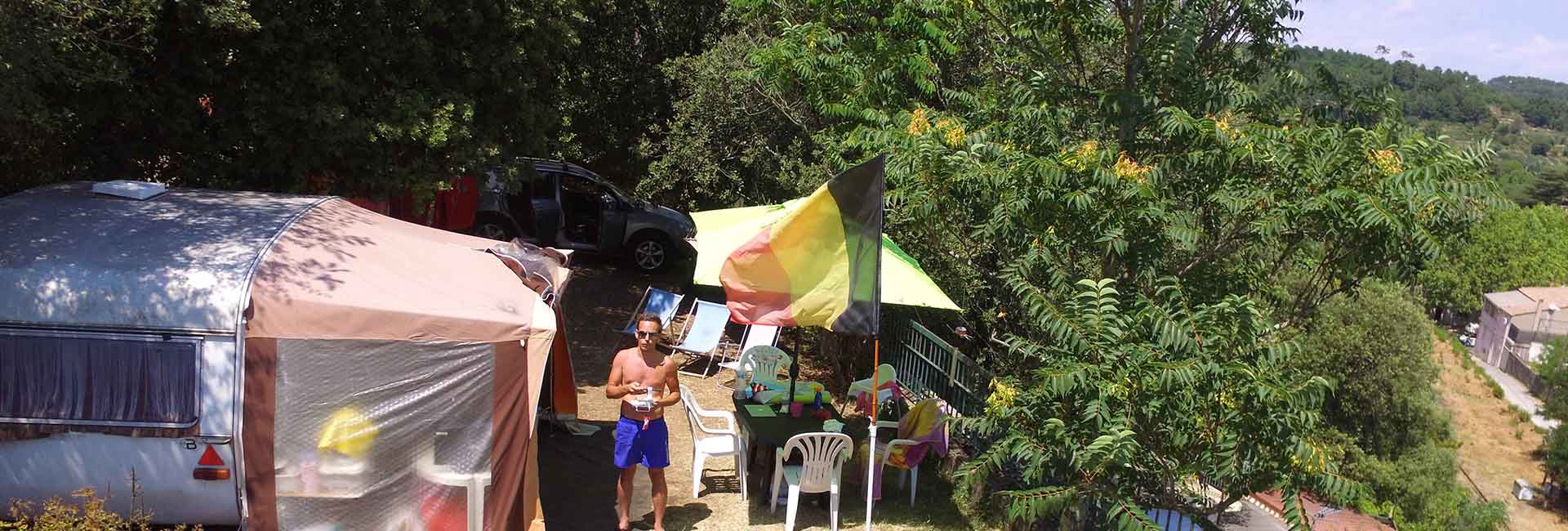 emplacement camping pas cher barjac gard